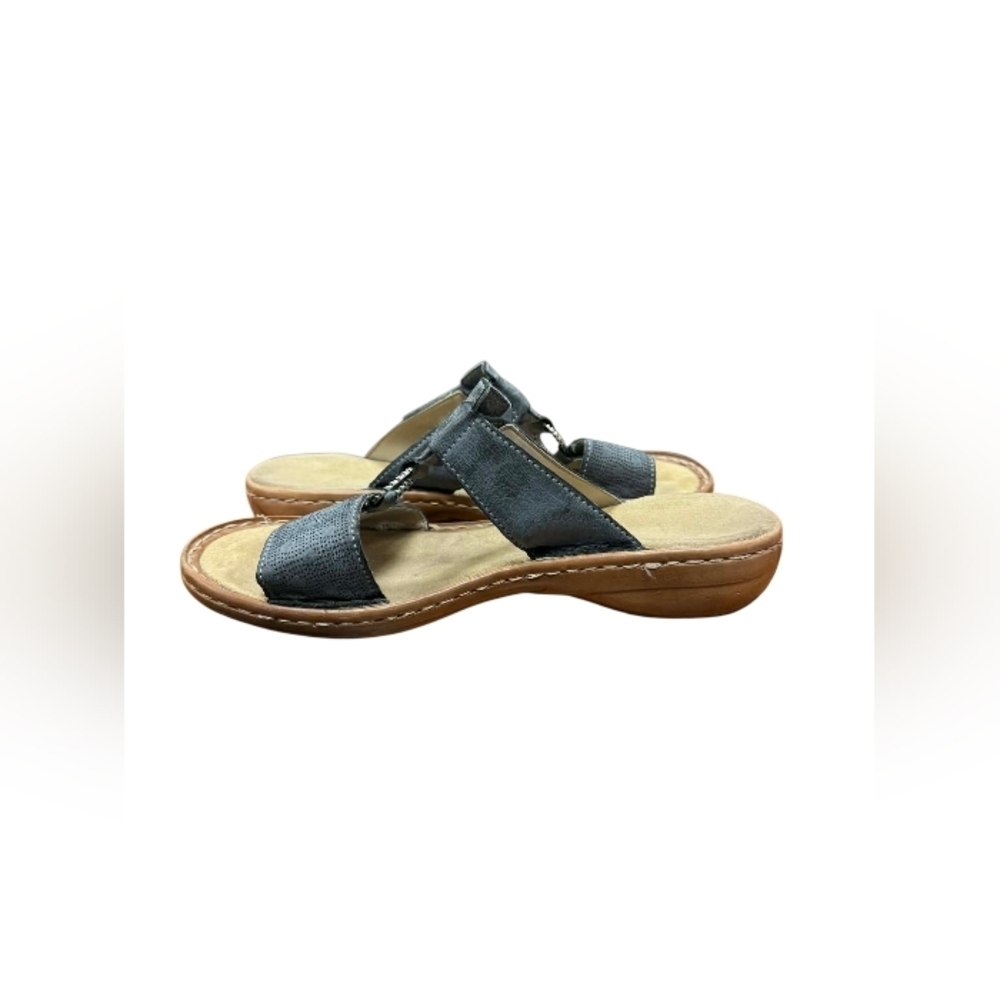 Rieker Strappy Velcro Sandals Tan Gray Size 37 EUC - Picture 3 of 9